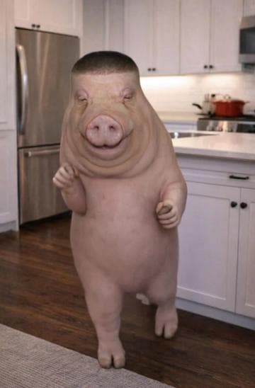 BIG B #pig #meme #dancing #ai #animal 