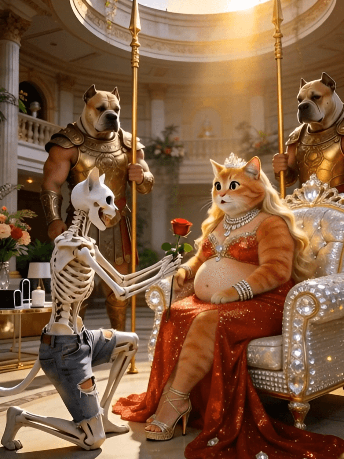 A poor male cat confesses his love to a billionaire female cat.#funny #aicat #catstory #videoviral #fyp 
